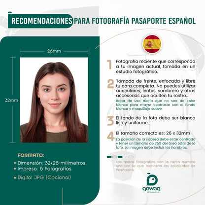 FOTOGRAFÍA PASAPORTE / VISA ESPAÑOL