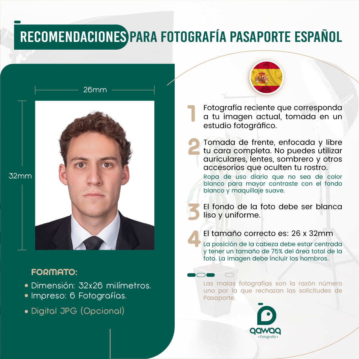 FOTOGRAFÍA PASAPORTE / VISA ESPAÑOL