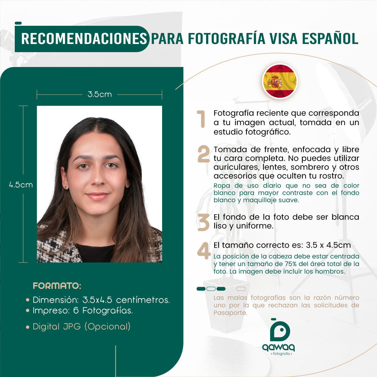 FOTOGRAFÍA PASAPORTE / VISA ESPAÑOL